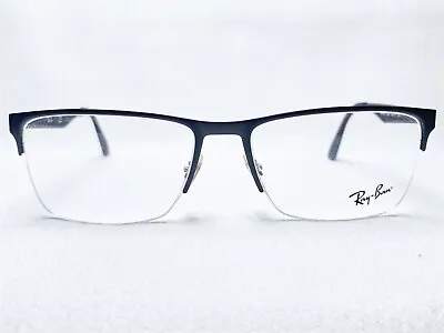 NEW Ray Ban RB6335 2503 Mens Black Rectangle Modern Eyeglasses Frames 56/17~145 • $109.99