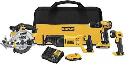 DEWALT 20V MAX Power Tool Combo Kit 4-Tool Cordless Power Tool Set With 2 Batte • $1049