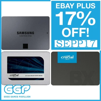 $45 • Buy Samsung SSD WD Crucial Seagate 2.5  SSD 120GB 240GB 500GB 1TB 2TB 4TB SATA