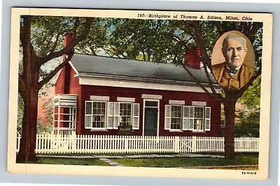 Milan OH-Ohio Birthplace Thomas A Edison Vintage Postcard • $7.99