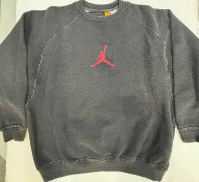 Vintage Nike Air Jordan Crewneck Sweatshirt Size Large 90s Jumpman Sewn • $109.99