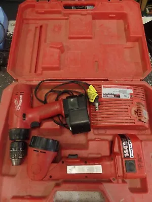 Milwaukee Power-Plus Drill With Work Light And Charger BAD BATTERIES? 14.4V  • $34.99