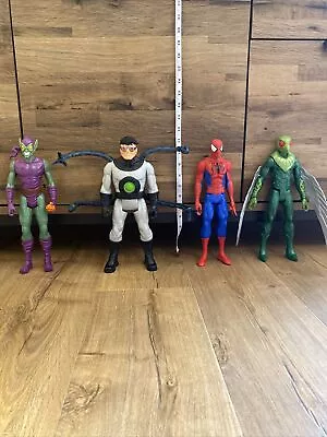 Marvel Spiderman 12” Figure Bundle Job Lot Spiderman Green Goblin Disney Action • £21.99