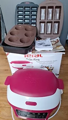 Tefal KD801840 Cake Factory Baking Machine Oven With Silicone Moulds -White/Pink • £58