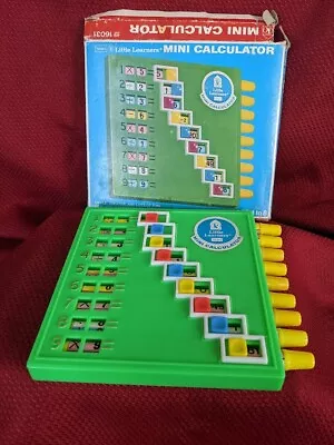 Vintage Sears Little Learners Mini Calculator Blue Box Educational Toy 1980S • $10