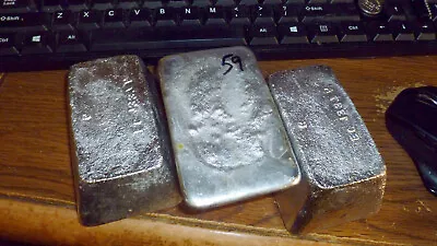 3 Pounds Lbs Leaded Pewter Tin Sn Bars Ingots Casting Sinkers Soldiers Etc • $26