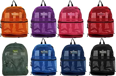 17-inch   Track  See Through Mesh Backpack/Book Bag/School/Hike/Travel Backpack • $19.98