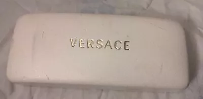 Auth Versace White Hard Leather Clamshell Sunglasses Eye Sunglass Eyeglass Case • $6.95