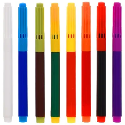 MAGIC COLOUR CHANGING FELT TIP PENS 8Pc Kids Colouring Change Swap Chunky Marker • £3.48