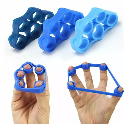 $2.40 • Buy Hand Finger Grip Strength Trainer Resistance Strengthener Band Tension Exerc'J4