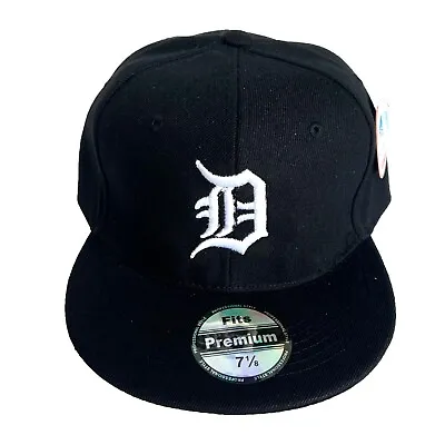 Mens Unisex Detroit Tigers Baseball Cap Fitted Hat Multi Size Black NEW • $14.95