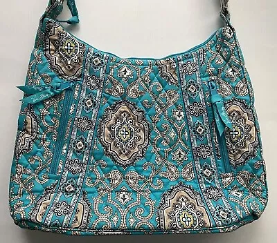 Vera Bradley Totally Turquoise Retired Shoulder Bag Purse Paisley NEW • $24.49