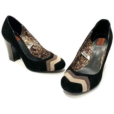 Missoni For Target Pumps 7 Heels Block Suede Black Brown Shoes • $14.99