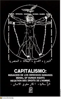 $13.99 • Buy Political OSPAAAL Poster.CAPITALISM.Da Vinci Vitruvian Man.Human Rights Art.ot2