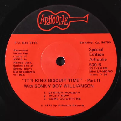 SONNY BOY WILLIAMSON: It's King Biscuit Time ARHOOLIE 7  EP 45 RPM • $18