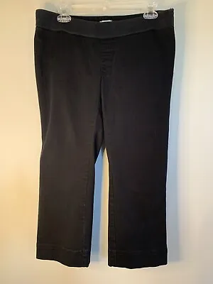 Old Navy Pants Small Womens Maternity Black Capris Button Detail Stretch • $0.99