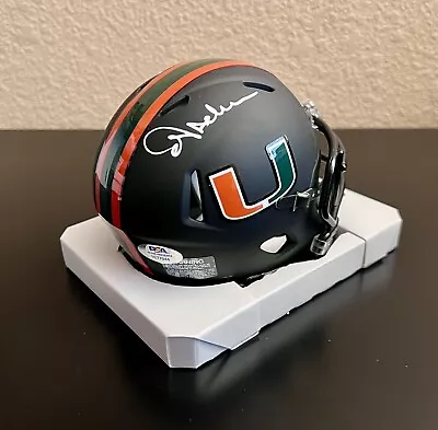 OJ Anderson Auto Miami Hurricanes Signed Speed Riddell Mini Helmet PSA COA • $69.99