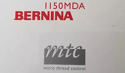 $49.99 • Buy Bernina 1150 MDA Serger Front Cover