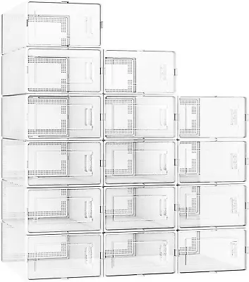 15 X Cajas Almacenamiento De Zapatos Organizador Para Armario Plegables Box New • $67.20