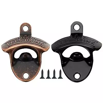 2 Pcs Wall Mounted Bottle Opener Vintage Beer Bottle Opener Suitable For Bars... • $7.47