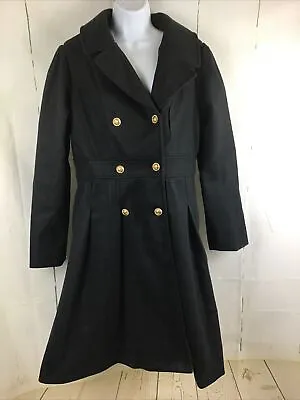 GRACE KARIN Black Notch Lapel Double Breasted A Line Trench Coat W/Pockets Sz.XL • $69.99