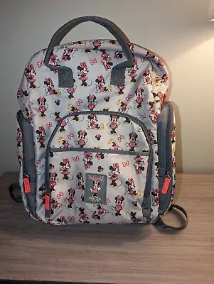 Disney Minnie Mouse Diaper Baby Bag Backpack Gray / Pink 15  X 13  • $12.99