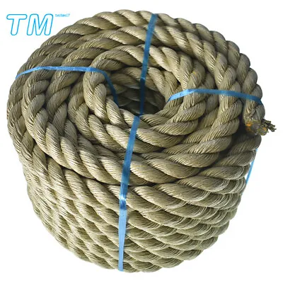 1‘’×50ft Artificial Manila Rope PP Three Strand Twisted Rope Cordage Lightweight • $42.89
