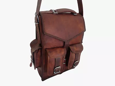 Backpack Convertible Messenger Bag 13  Laptop Rucksack Leather Satchel Briefcase • £59.26