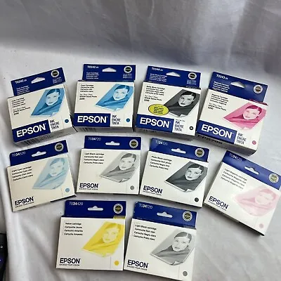 Epson Photo Stylus 2200 Lot Of 10 Expired Color Cartridges 2005 And 2009 • $175