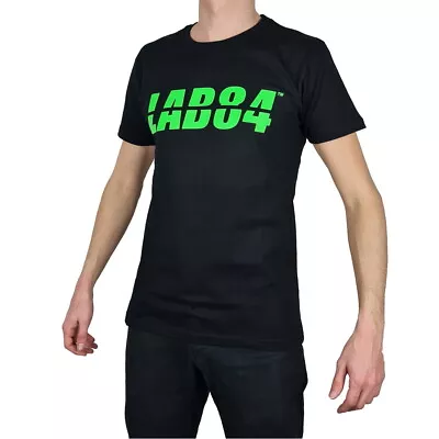 Lab84 T-Shirt Short Sleeve Crew-Neck S21 TSHM8002 Logo Fluo Black Green • $22.26