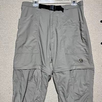 Mountain Hardwear Convertible Nylon Cargo Hiking Pants Women's Size 12 Brown Tan • $28