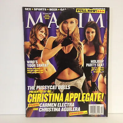 Pussycat Dolls CHRISTINA APPLEGATE -- MAXIM Magazine Back Issue December 2002 • $8