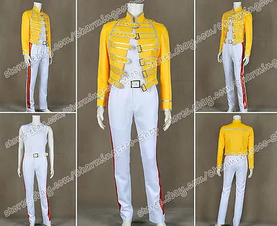 $159.99 • Buy Queen Band Cosplay Lead Vocals Freddie Mercury Costume Wembley Stadium Uniform