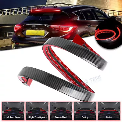 51  Universal Rear Spoiler Lip Trunk LED Strip Wing Roof Signal Brake Tail Light • $39.97