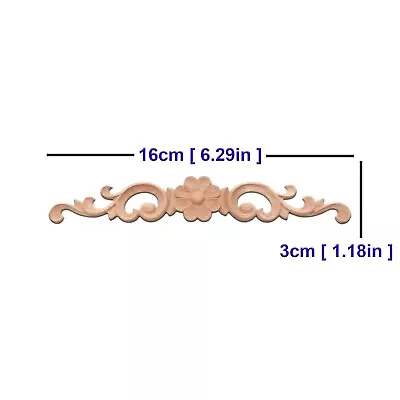 Rose Design Home Decor Corner Wood Applique Only Wood Carved Unpainted Figurines • $1.49