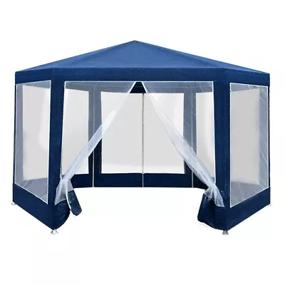 Gazebo 2x2m Marquee Wedding Party Tent Outdoor Camping Mesh Wall Canopy Navy NEW • $77.58