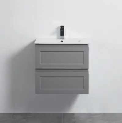 600/750/900*460*580mm Frementle Matt Grey PVC Wall Hung Vanity • $654