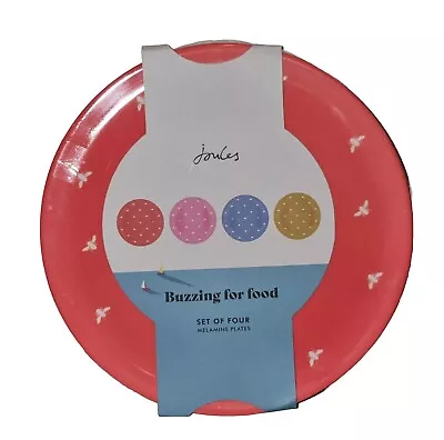 4 Joules - Buzzing For Food Melamine Plastic Side Plates Outdoor Picnic 20cm BBQ • £15