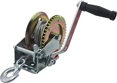 £20 • Buy Platinum Gear Winch, Heavy Duty Steel Construction Hand Winch Zinc Plated 1600lb
