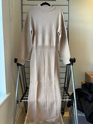 Mango Jumper Knit Midi Dress Long  Sleeve Size M • £11.50