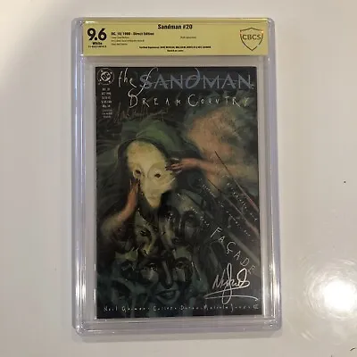 $299.99 • Buy Sandman #20 CBCS 9.6 Signed Remarked By Neil Gaiman & McKean & Jones Not CGC SS