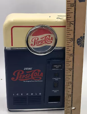 PEPSI COLA Retro Soda Vending Machine BANK (w/Coin Sorter) Plastic POP Vintage  • $13.99