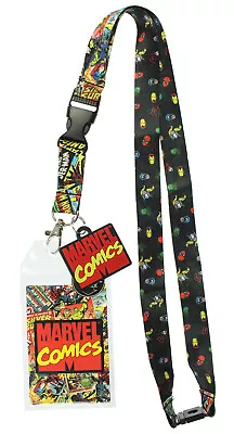 Marvel Comics Page ID Lanyard Badge Holder With 1.5  Rubber Charm Pendant • $9.95