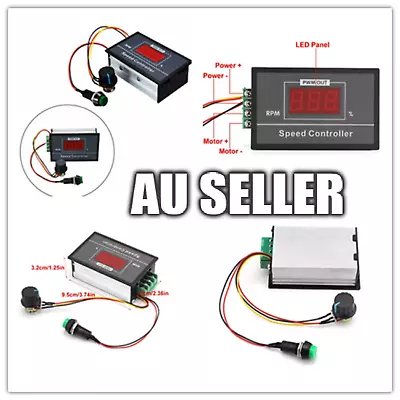 DC6-60V 12V 24V 36V 48V 30A PWM DC Motor Speed Controller Start Stop Switch • $16.99