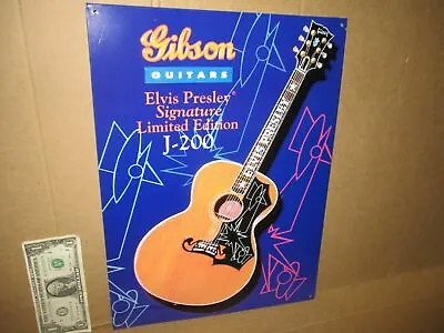 GIBSON GUITARS - OLD SIGN Dated '96-Shows DETAIL Of Elvis LIMITED EDITION Guitar • $150