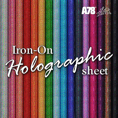 HTV Holographic Iron-on SPARKLE Vinyl Heat Transfer Sheet Cricut T-shirt Craft • £3.60