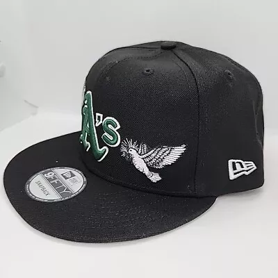 NEW ~ NEW ERA Oakland Athletics Peace 9Fifty Snapback. Black • $39.99