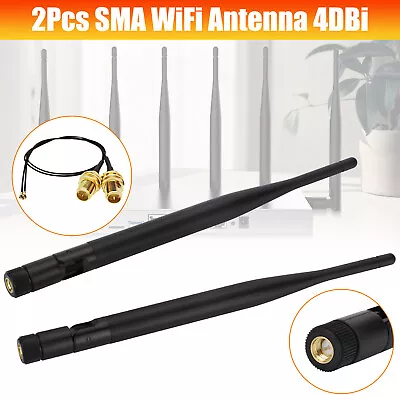 2Pcs 915MHz LoRa Antenna Indoor 4dBi Gain Omni SMA Male With IPEX Cable • $12.98