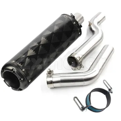 Slip On Exhaust Mid Pipe For Honda CBR600RR 2005-2015 F5 Carbon 475mm Muffer • $359.99