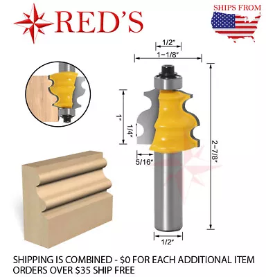 REDS Y80799-8 - 1  Decorative Molding Router Bit  1/2  Shank  • $7.99